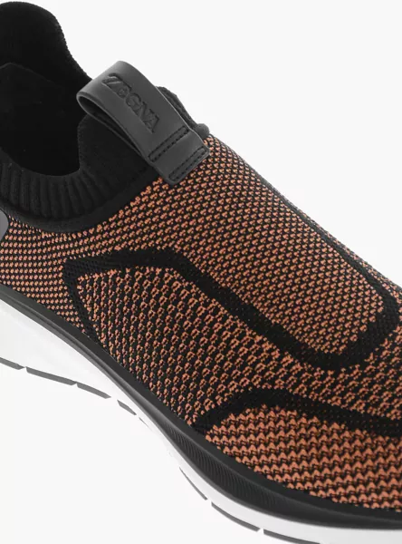 Sneakers Ermenegildo Zegna Rubber Sole Tm Trainer Slip On Low Sneakers Orange Barbati (BM 13746050) 4