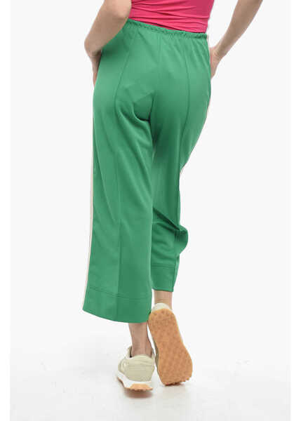 Pantaloni casual Palm Angels Track Flared Pants With Contrasting Side Bands Green Femei (BM 13746278) 2