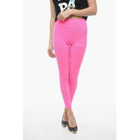 Colanti Perforated Hem Track Leggings Femei