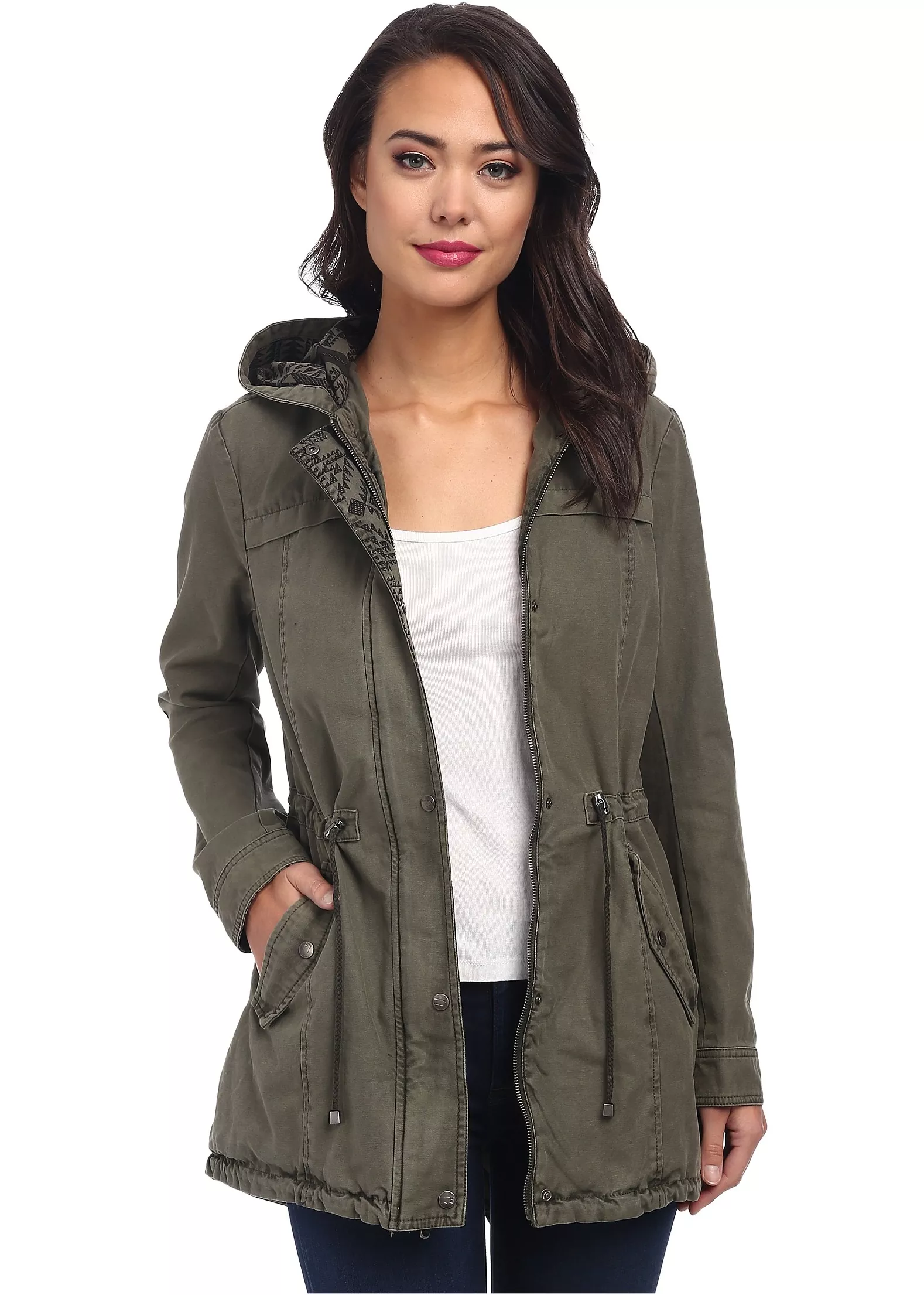 Geaca Levi's® Hoodie Cotton Parka w/ Aztec Details Clover