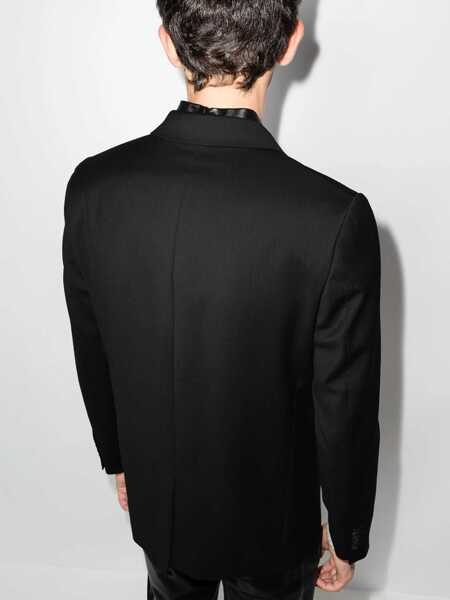 Sacouri elegante AMIRI Wool Tuxed Jacket With Leather Detail Black Barbati (BM 13752173) 3