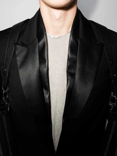 Sacouri elegante AMIRI Wool Tuxed Jacket With Leather Detail Black Barbati (BM 13752173) 4