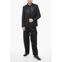 Sacouri elegante pentru Barbati - Sacouri elegante AMIRI Wool Tuxed Jacket With Leather Detail Black Barbati (BM 13752173) - B-mall.ro