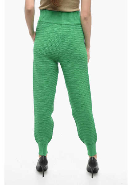 Pantaloni de trening ART ESSAY Cotton Knit High Waisted Joggers Green Femei (BM 13752215) 2