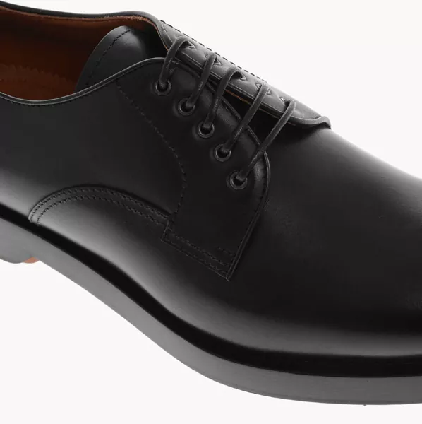 Pantofi Oxford Ermenegildo Zegna Platform Sole Udine Leather Derby Shoes Black Barbati (BM 13752398) 4