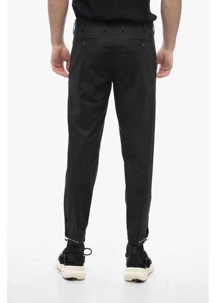 Pantaloni casual Neil Barrett Slim Fit Barrett Metal Pants With Belt Loops Black Barbati (BM 13752482) 2