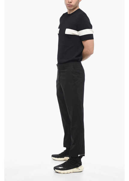 Pantaloni casual Neil Barrett Slim Fit Barrett Metal Pants With Belt Loops Black Barbati (BM 13752482) 4