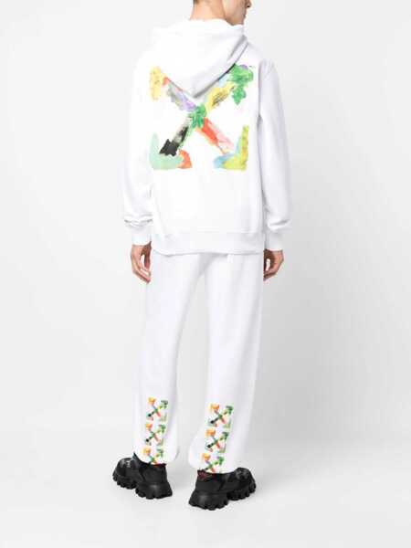 Pantaloni de trening Off-White Cotton Brush Arrow Sweatpants With Graphic Print White Barbati (BM 13752671) 2