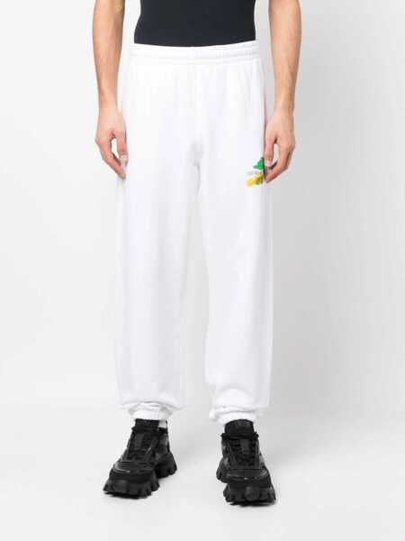Pantaloni de trening Off-White Cotton Brush Arrow Sweatpants With Graphic Print White Barbati (BM 13752671) 3