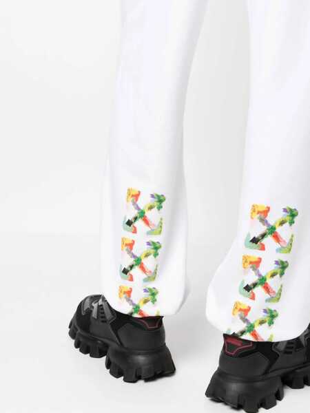 Pantaloni de trening Off-White Cotton Brush Arrow Sweatpants With Graphic Print White Barbati (BM 13752671) 5