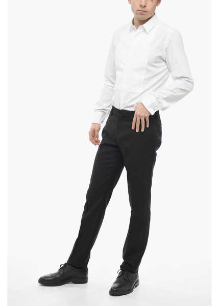 Pantaloni eleganti Versace Wool Cigarette Pants With Pleats Black Barbati (BM 13752746) 4