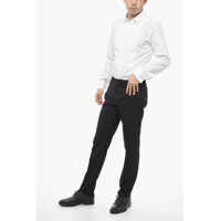 Pantaloni eleganti pentru Barbati - Pantaloni eleganti Versace Wool Cigarette Pants With Pleats Black Barbati (BM 13752746) - B-mall.ro