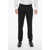 Versace Wool Cigarette Pants With Pleats Black