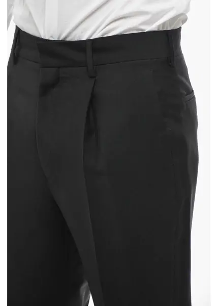 Pantaloni eleganti Prada Mohair Blend Kid Pants With 4 Pockets Black Barbati (BM 13752749) 3