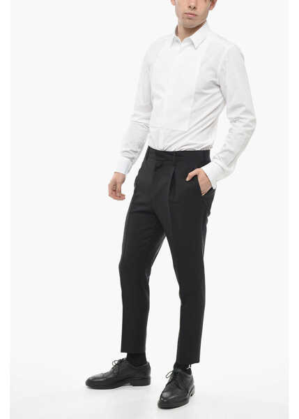 Pantaloni eleganti Prada Mohair Blend Kid Pants With 4 Pockets Black Barbati (BM 13752749) 4