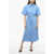 Department Five Belted Flared Shirt Dress Light Blue