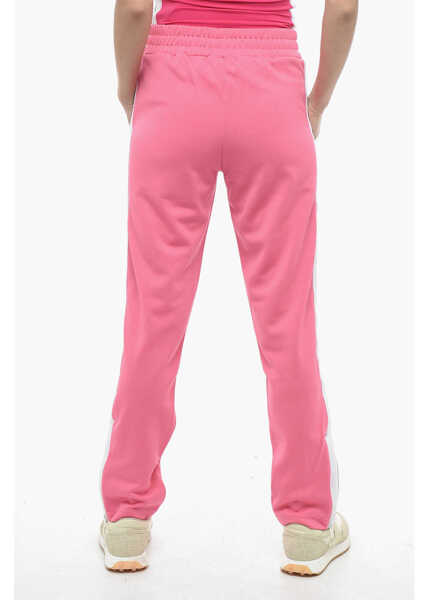 Pantaloni casual Palm Angels Contrast Side Bands Track Pants With Ankle Zipped Pink Femei (BM 13752866) 2