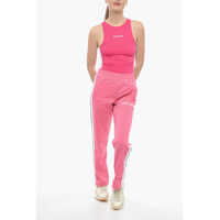 Pantaloni casual Palm Angels Dama - Pantaloni casual Palm Angels Contrast Side Bands Track Pants With Ankle Zipped Pink Femei (BM 13752866) - B-mall.ro
