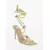 BRUNO FRISONI Leather Atom Lace-Up Sandals With Golden Studs Green