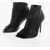 BRUNO FRISONI Leather Beauty Ankle Boots With Open Toe 10,5Cm Black