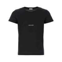 Tricouri Saint Laurent Cotton T-Shirt With Logo Barbati