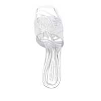 Sandale cu toc Dama - Sandale cu toc Alexander McQueen Alexander McQueen Metallic Leather Heel Sandals SILVER Femei (BM 13773521) - B-mall.ro