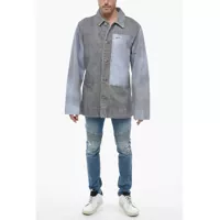 Geci de blugi pentru Barbati - Geci de blugi OBJECTS IV LIFE Two-Toned Denim Jacket With Loose Fit Blue Barbati (BM 13778351) - B-mall.ro