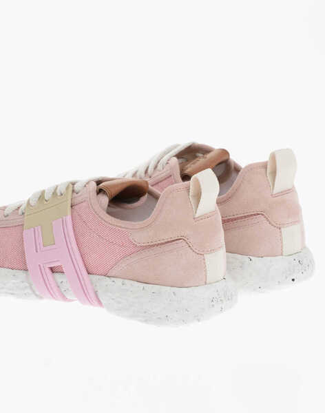 Sneakers Hogan Fabric And Suede 3R Low-Top Sneakers With Monogram Applicati Pink Femei (BM 13778606) 2