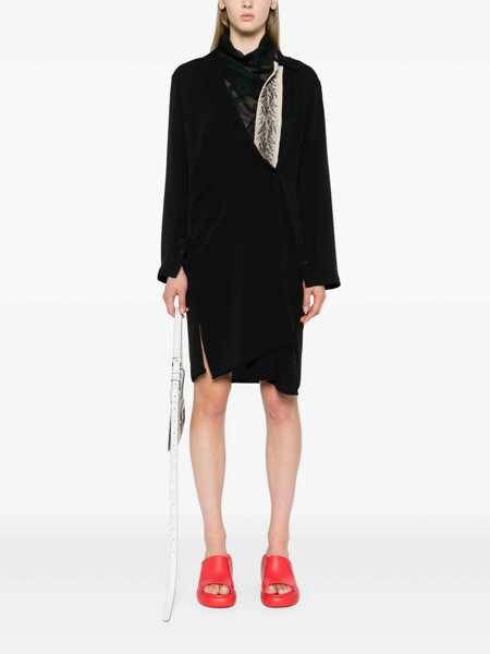 Rochii IBRIGU Ibrigu Georgette Wrapped Dress Clothing Black Femei (BM 13779365) 2