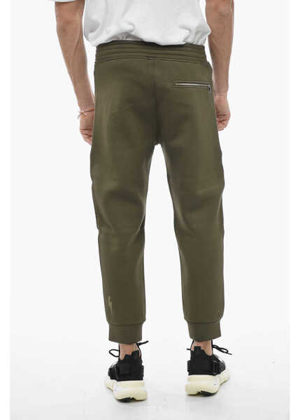 Pantaloni casual Neil Barrett Low Wiasted Skinny Fit Biker Pants Green Barbati (BM 13796102) 2