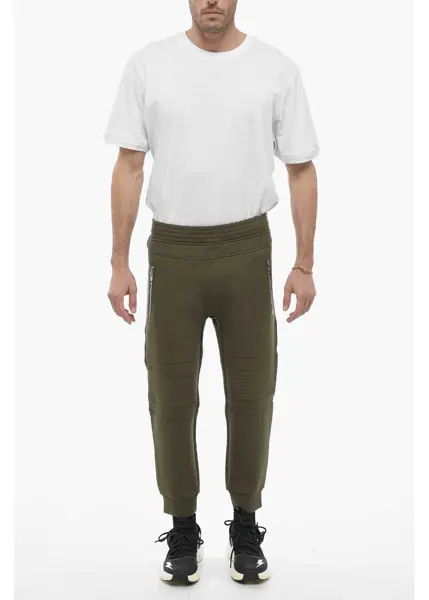 Pantaloni casual Neil Barrett Low Wiasted Skinny Fit Biker Pants Green Barbati (BM 13796102) 4