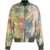 Balmain Reversible Bomber Jacket With Multicolored Sky Print Green