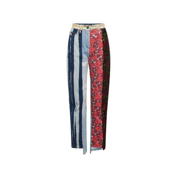 Pantaloni casual Dolce & Gabbana Dolce & Gabbana Embroidered Denim Pants Blue Femei (BM 13796285) 3