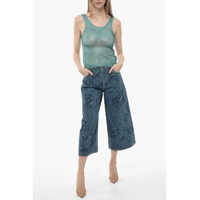 Topuri GIUSEPPE DI MORABITO Dama - Bluze GIUSEPPE DI MORABITO Rhinestoned Tank Top Light Blue Femei (BM 13796999) - B-mall.ro