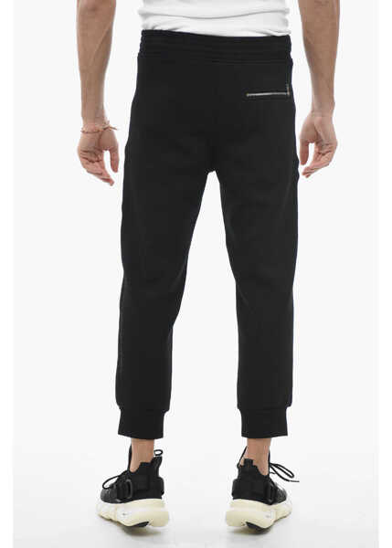 Pantaloni casual Neil Barrett Low-Wasit Skinny Fit Biker Pants With Ankle Drawstring Black Barbati (BM 13797290) 2