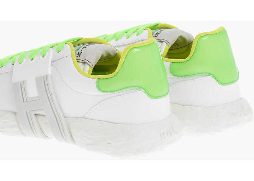 Sneakers Hogan Leather 3R Low-Top Sneakers With Contrasting Details White Femei (BM 13797302) 2