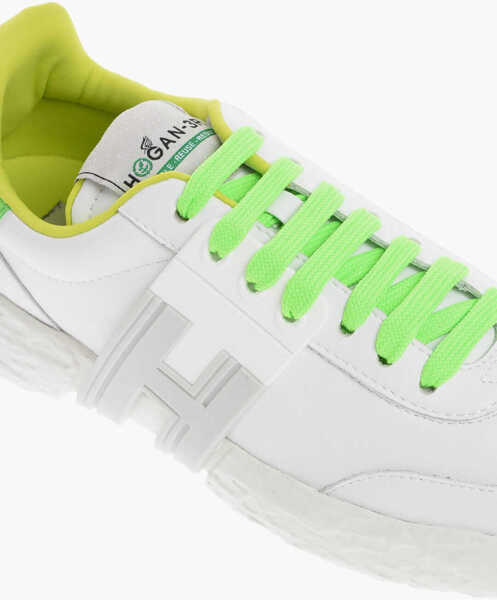 Sneakers Hogan Leather 3R Low-Top Sneakers With Contrasting Details White Femei (BM 13797302) 4