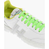 Incaltaminte Hogan Dama - Sneakers Hogan Leather 3R Low-Top Sneakers With Contrasting Details White Femei (BM 13797302) - B-mall.ro