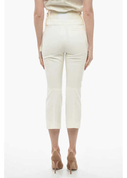 Pantaloni casual Max Mara Basque Murano Pants White Femei (BM 13797341) 2