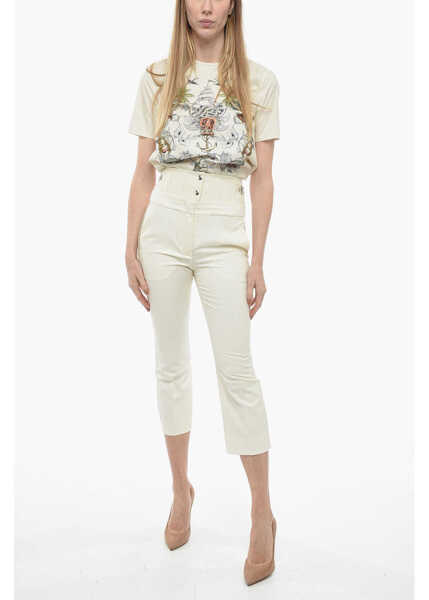 Pantaloni casual Max Mara Basque Murano Pants White Femei (BM 13797341) 4