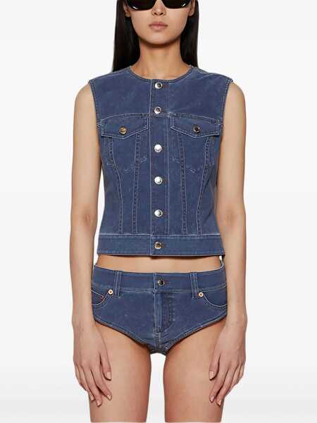 Veste costum Alexander Wang Vest In Denim Trompe-Loeil BLUE Femei (BM 13798013) 3