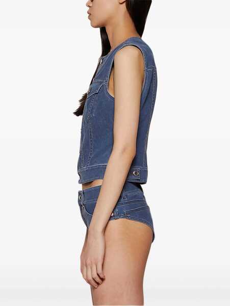 Veste costum Alexander Wang Vest In Denim Trompe-Loeil BLUE Femei (BM 13798013) 4