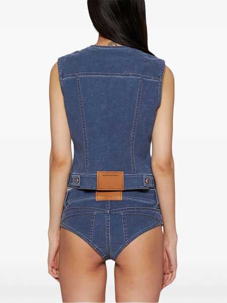 Veste costum Alexander Wang Vest In Denim Trompe-Loeil BLUE Femei (BM 13798013) 5