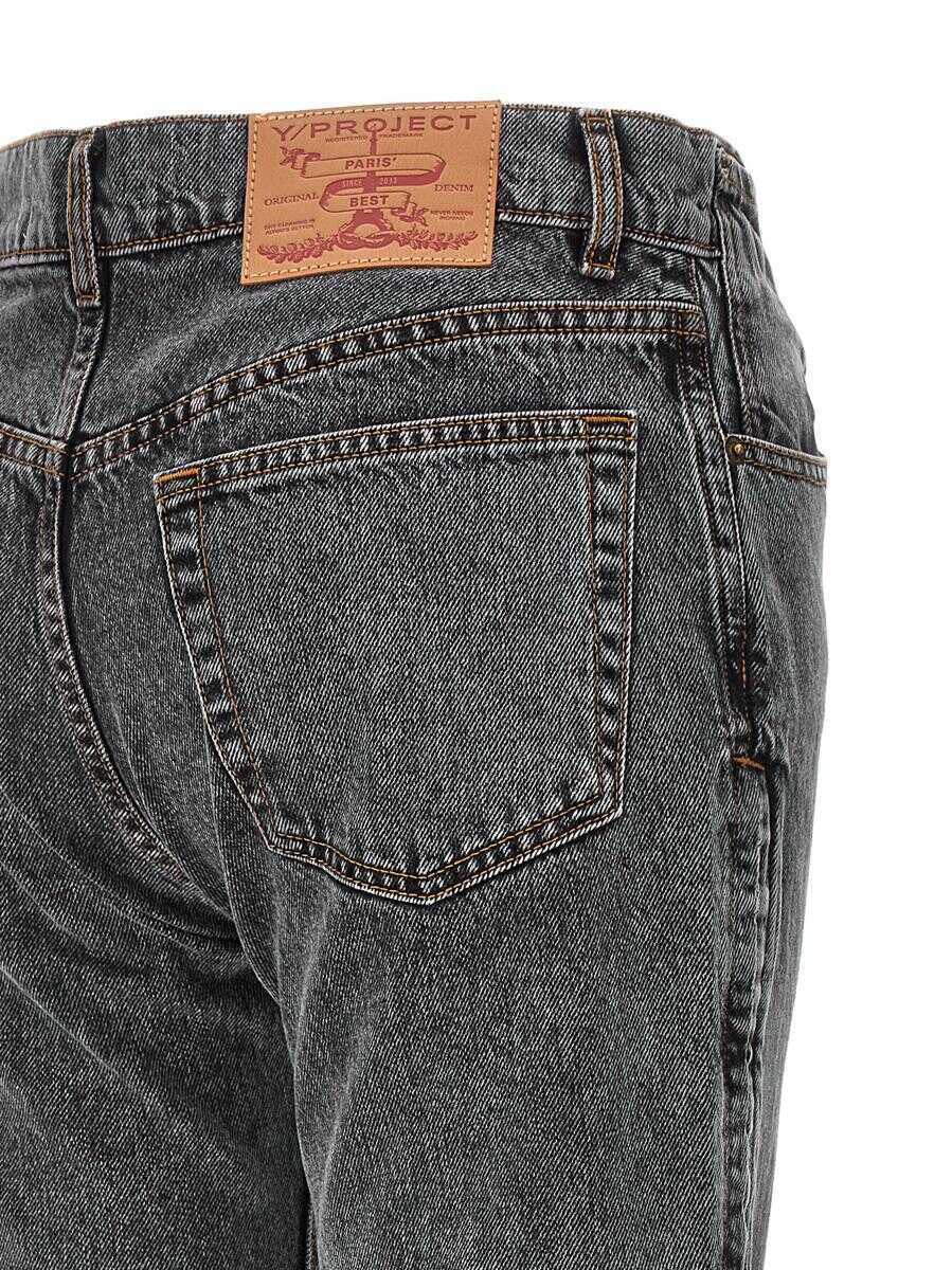 Blugi Y/PROJECT Y/Project Hook And Eye Jeans Black Femei (BM 13799087) 5