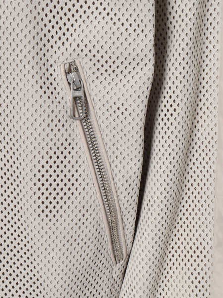 Jachete DUNO Cristel perforated leather jacket Beige Femei (BM 13811600) 2