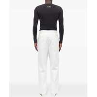 Pantaloni MM6 Maison Margiela pentru Barbati - Pantaloni casual MM6 Maison Margiela Cotton Bull Pants In Eight Words OFF WHITE Barbati (BM 13812839) - B-mall.ro