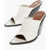 SONORA Textured Leather Mules With Point Toe 10,5Cm White