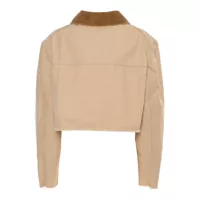 Imbracaminte Dama pagina 621 - Paltoane Fay Beige cropped jacket White Femei (BM 13833245) - B-mall.ro
