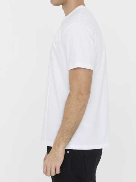 Tricouri Valentino Garavani T-Shirt With Flower Embroidery WHITE Barbati (BM 13833905) 3