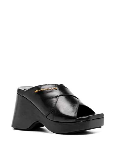 Sandale cu platforma Alexander Wang Alexander Wang Float Criss-Cross Wedge Sandal Shoes 001 BLACK Femei (BM 13835507) 2